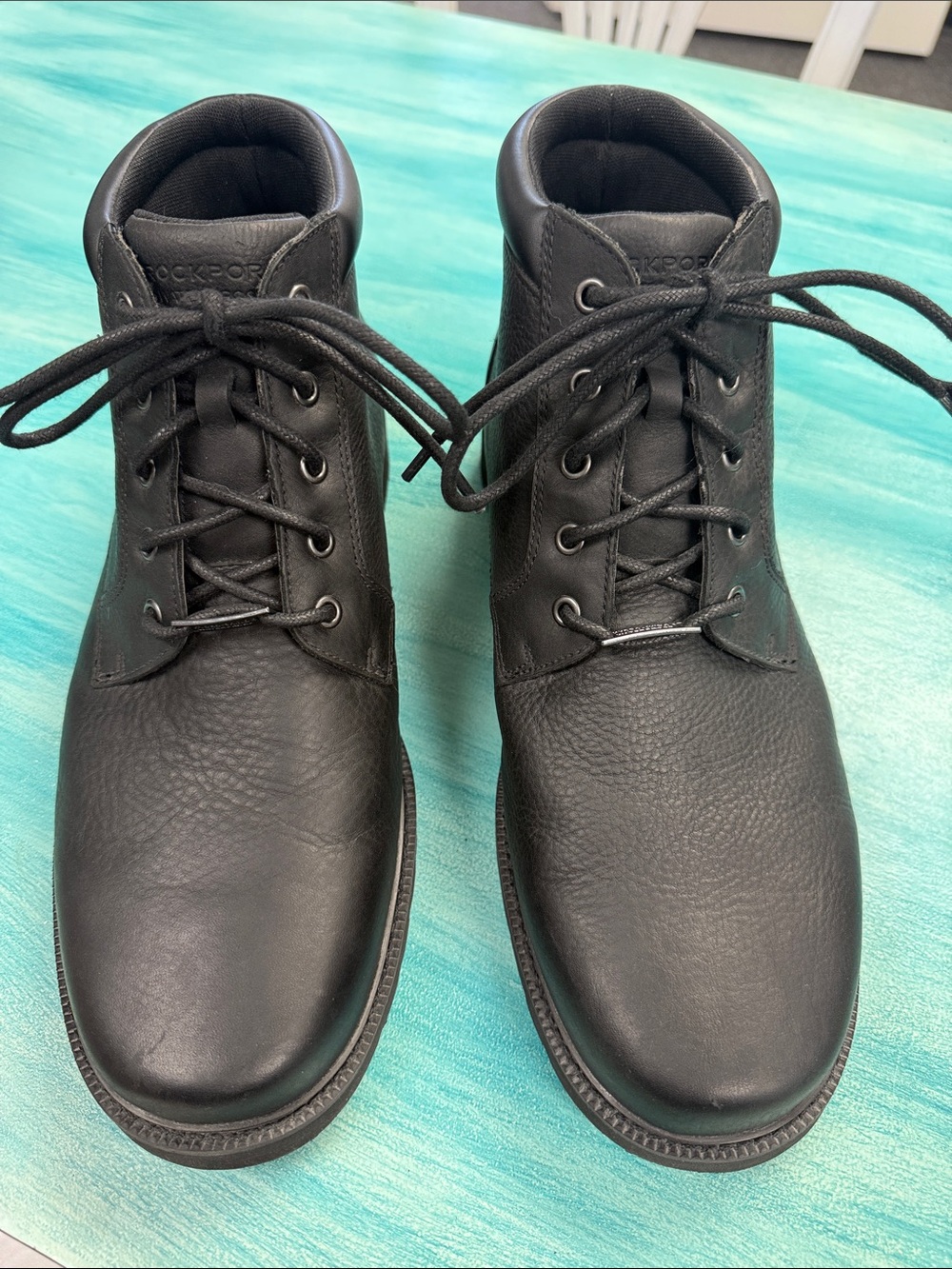 Rockport Black Men’s Northfield Waterproof Chukka Lace-Up Boots size 12
